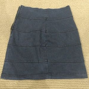 Denim High Waisted Skirt